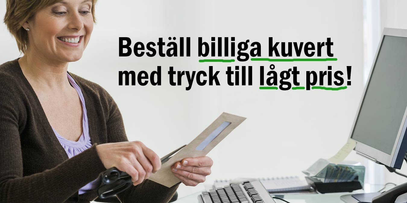 Billiga kuvert med tryck